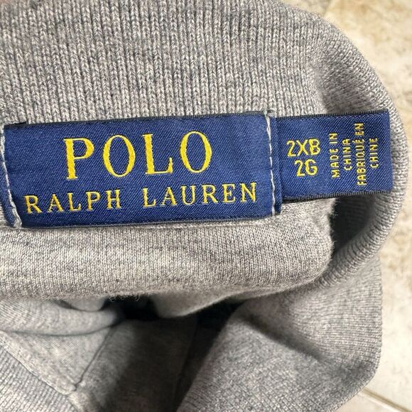 Polo Ralph Lauren Shirt Men's 2XB Big Gray Short Sleeve Polo Preppy - Picture 5 of 6